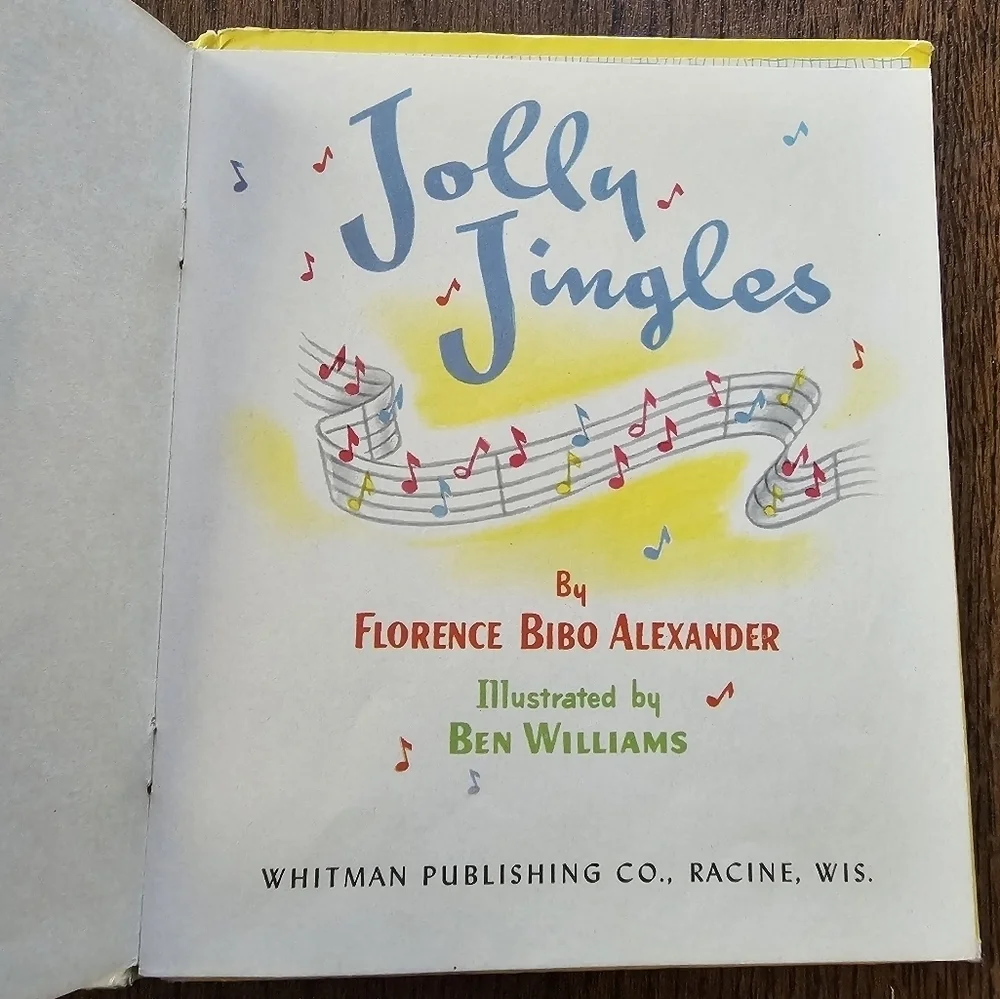 Jolly Jingles by Alexander, Florence Bibo Vintage 1949 Top Top Tales Whitman